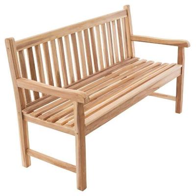 3er Sitzbank Gartenbank Landhausstil Teak Holz