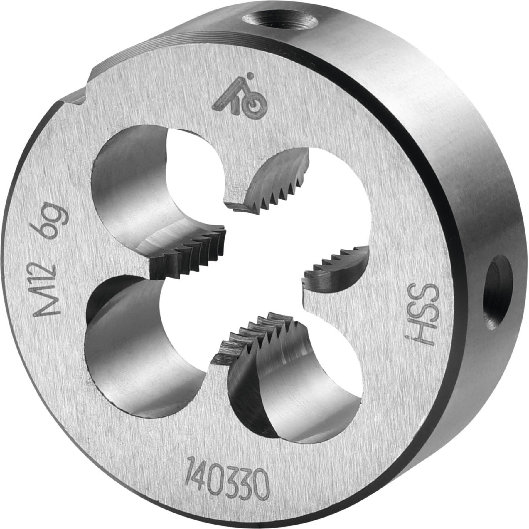 Holex Schneideisen 6g M12 aus Schnellarbeitsstahl mit metrischem Regelgewinde M12x1,75 und Außendurchmesser Ø38mm für Gewindeschneiden von Stangen/Bolzen, 140330 M12)