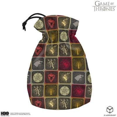 Pegasus QWO98253 - Game of Thrones, The Sigils Pattern, mehrfarbig, Würfelbeutel, 16,5cm