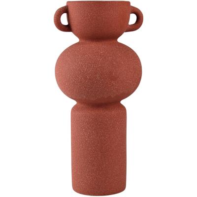 Dekovase AM DESIGN "Tischvase aus Keramik, Höhe ca. 24,5 cm", braun, H:24,5cm Ø:11,5cm, Keramik, Vasen, Keramikvase, Dekoobjekt, Blumenvase