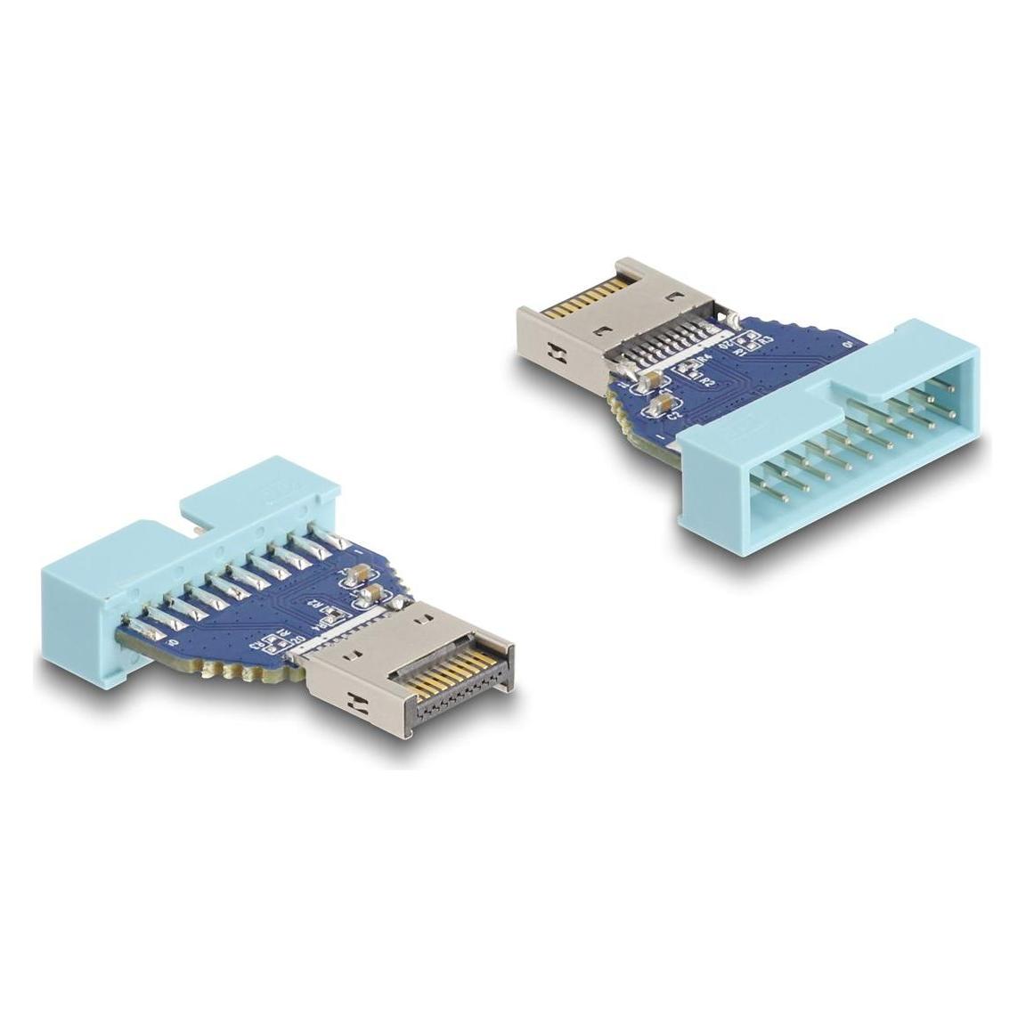 Delock USB 10 Gbps Adapter Pfostenstecker zu intern USB Typ- (USB 3.2 Gen 2) (67130)