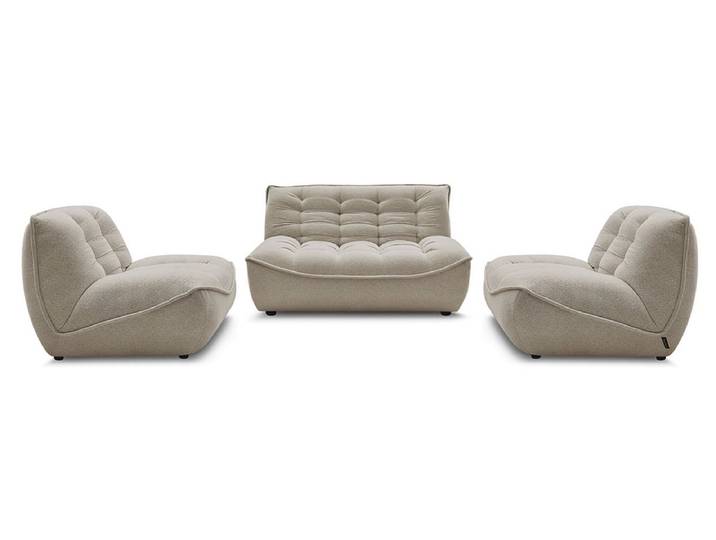 BOBOCHIC 3er Sofa mit Hocker SERENA