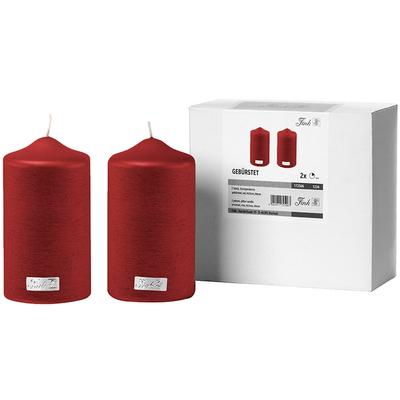 Stumpenkerze FINK "CANDLE", rot, H:15cm Ø:8cm, Kerzen