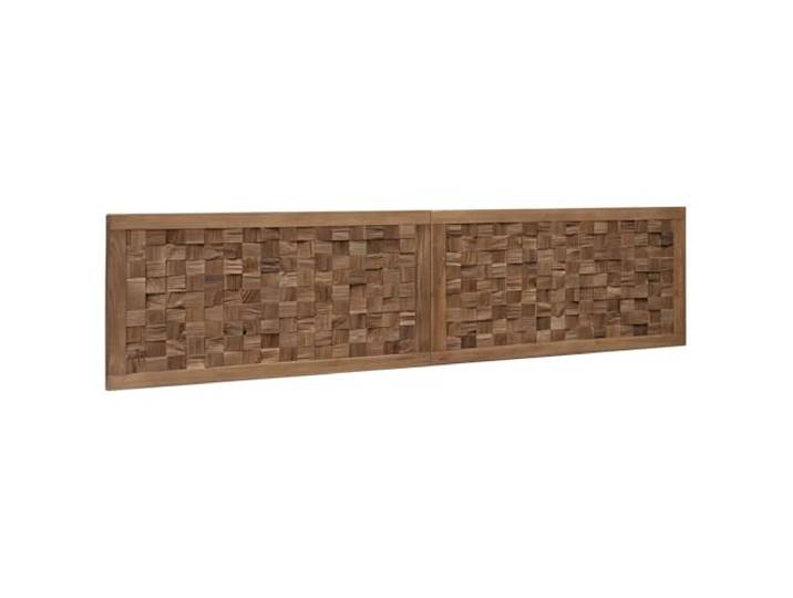 Makastle Bettkopfteil Massivholz Teak Natur 180x55 cm 3D-Effekt Design