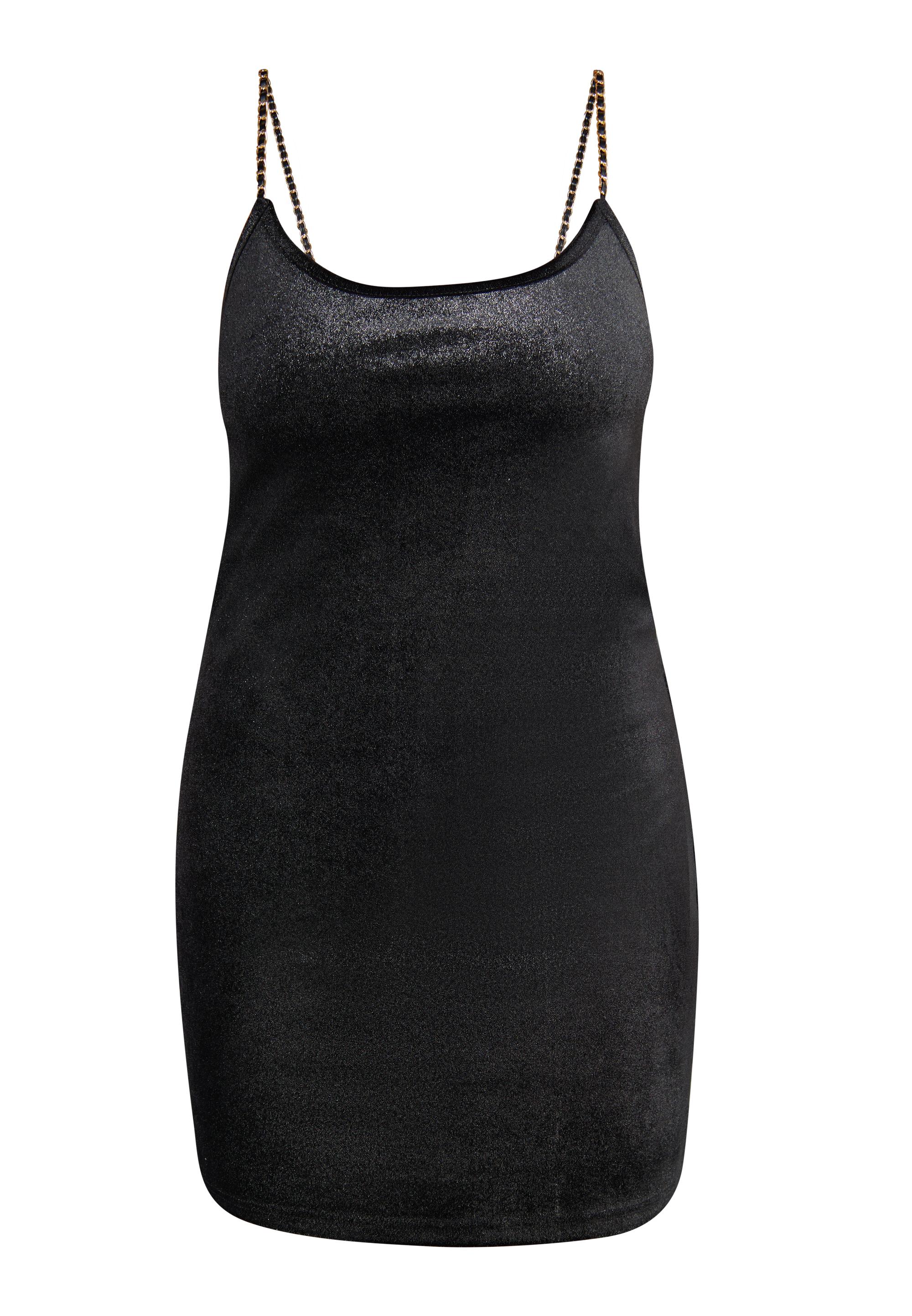 Faina Mini fluwelen jurkje met glitters Dames zwart