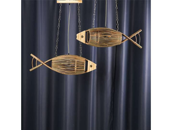 Lampe Suspendue en Bambou Tissé au Design Rétro, Luminaire Décoratif d'Nik, Idéal pour un Salon de Thé, un Restaurant, un Bar, un Hôtel ou une Ferme