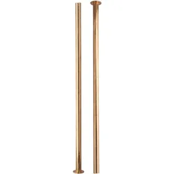 100 Buchschrauben, Messing Hülse glatt, Schraube geschlitzt | 125 mm, Metall, gold