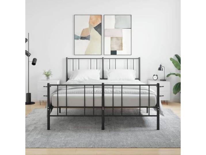 HEFZGDB Nachttische 2 Stück Weiß 40x35x47,5 cm Holzwerkstoff mit Schubladen und Metallfüßen für Stauraum und Stabilität