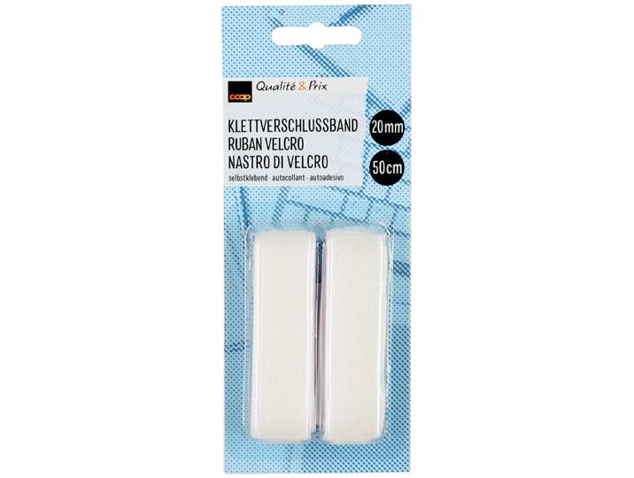 Coop Klettverschlussband selbstklebend weiss