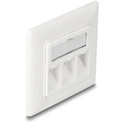 Delock Keystone Anschlussdose 3 Port kompakt