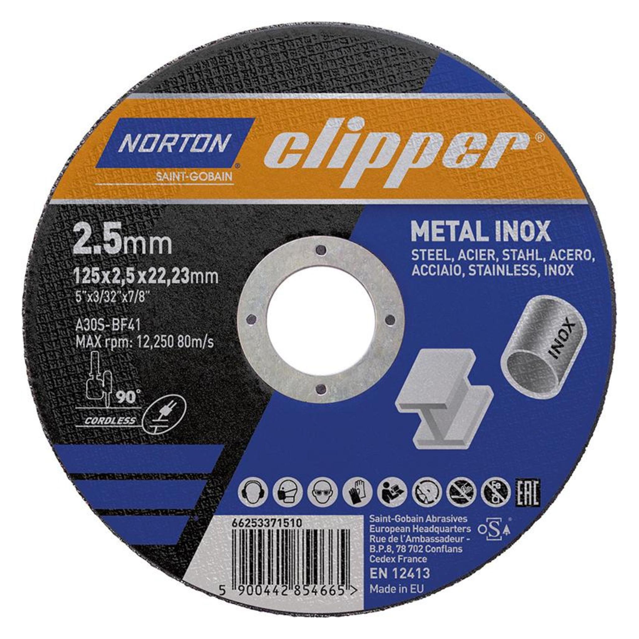Magni Norton Trennscheibe Metall-Inox A30S-125x2.5x22.23mm (5900442854665)