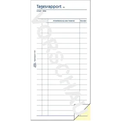 Avery, Formular, Formularbuch Tagesrapport
