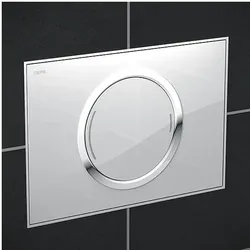 MEPA Zero Betätigungsplatte 421854 Glas weiß, 2-Mengenspülung