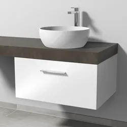 Sanipa 2morrow Waschtischunterbau mit 1 Auszug, Breite 70 cm, Weiß-Glanz, G232278 G232278