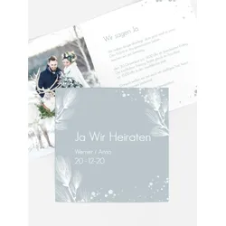 Einladung zur Hochzeit selbst gestalten mit Spruch und Fotos im Onlinedesigner bei Meine-Kartenmanufaktur.de
