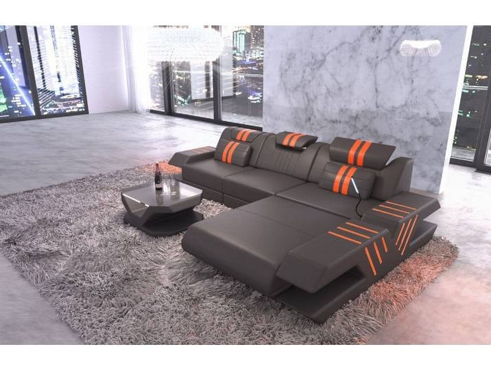 Ecksofa Venedig L-Form aus Leder