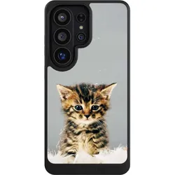 Nivocase Hülle für Samsung Galaxy S26 Ultra Handyhülle NIVOcore Case Schwarz Feder Haustier Katze (Samsung Galaxy S26 Ultra), Smartphone Hülle, Schwarz