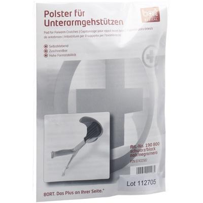 Bort Polster für Unterarmgehstütze schwarz 1 Paar St Bandage(s)