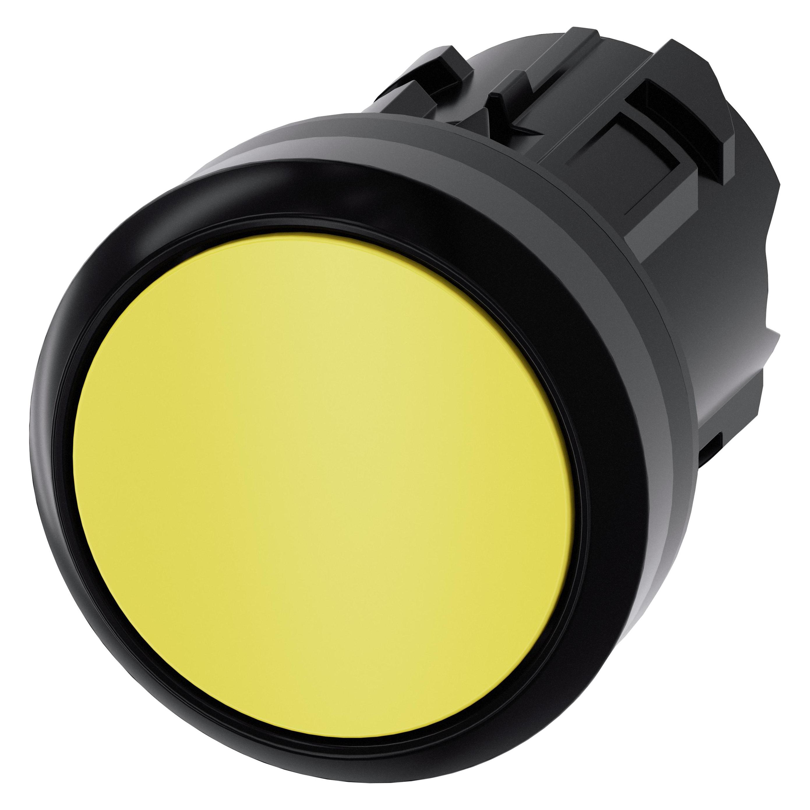 Siemens Pushbutton 22mm Round Plastic Yellow (3SU1000-0AB30-0AA0)