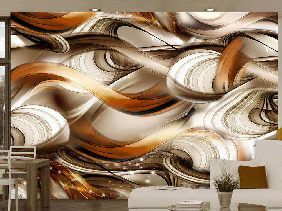 East Urban Home Tangled Madness 2.10m x 300cm Wallpaper Brown;White;Red;Beige 350 cm x 245 cm