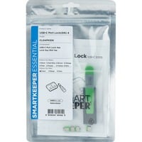 ESSENTIAL USB-C Port Lock (CL04) + Lock Key Mini (U04), Einsteckschloss Farbcode Grün, 4 Stück + 1 Schlüssel