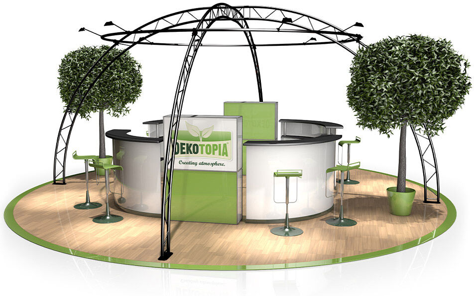 Naxpro-Truss Messestand Fd 22 - 6,5 X 6,5 X 3,0 M (Lxbxh) - 34 M² Schwarz