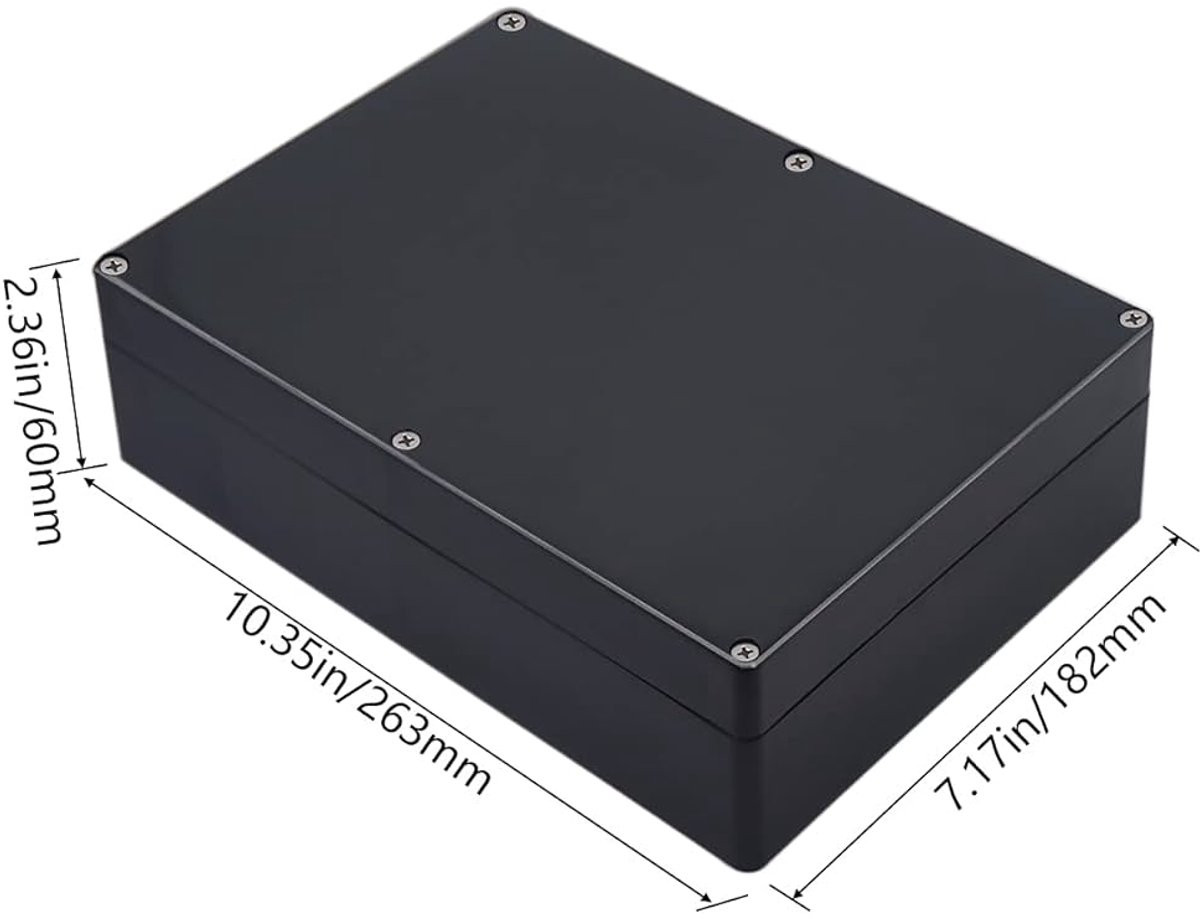 Waterdichte aansluitdoos IP65 zwart ABS B: 18,2 cm, D: 18,2 cm, H: 6,0 cm