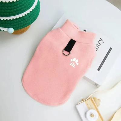 Uplifted Finds Fleece Thermal Dog Sweater pink paw xl