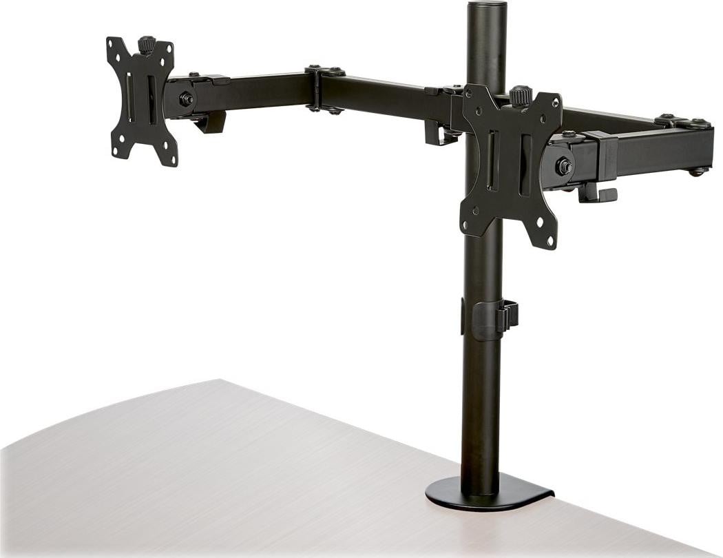 StarTech.com ARMDUAL2 Dubbele Monitorhouder voor Tafelmontage, Zwart, Geschikt voor VESA-monitoren tot 32 inch