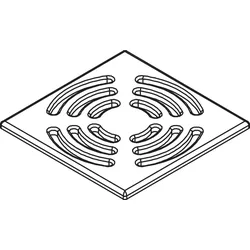 Kermi BA Ablaufabdeckung Basic (EDS) für Ablauf Point grau, 6038363 6038363