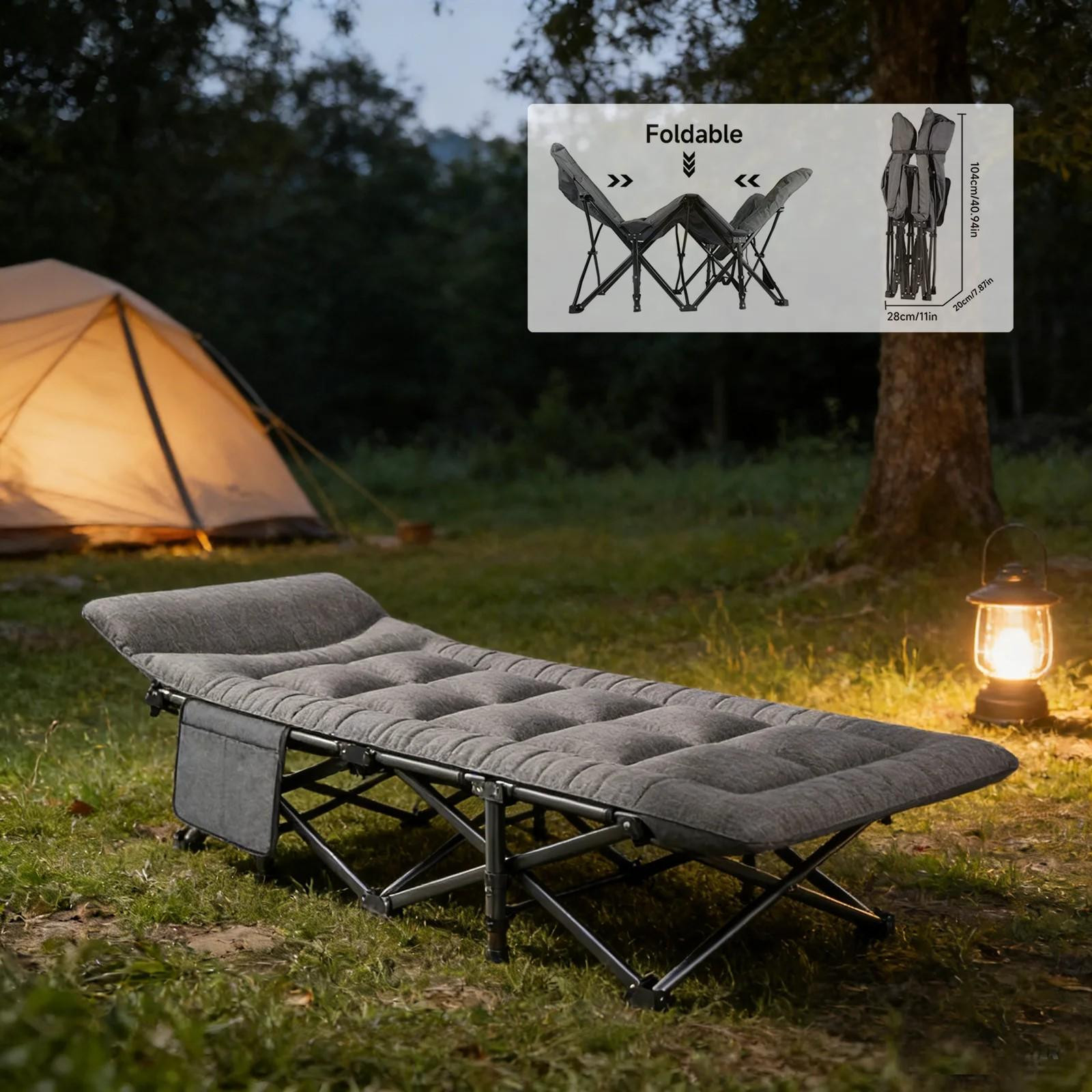 Merkloos Opvouwbaar campingbed voor volwassenen
