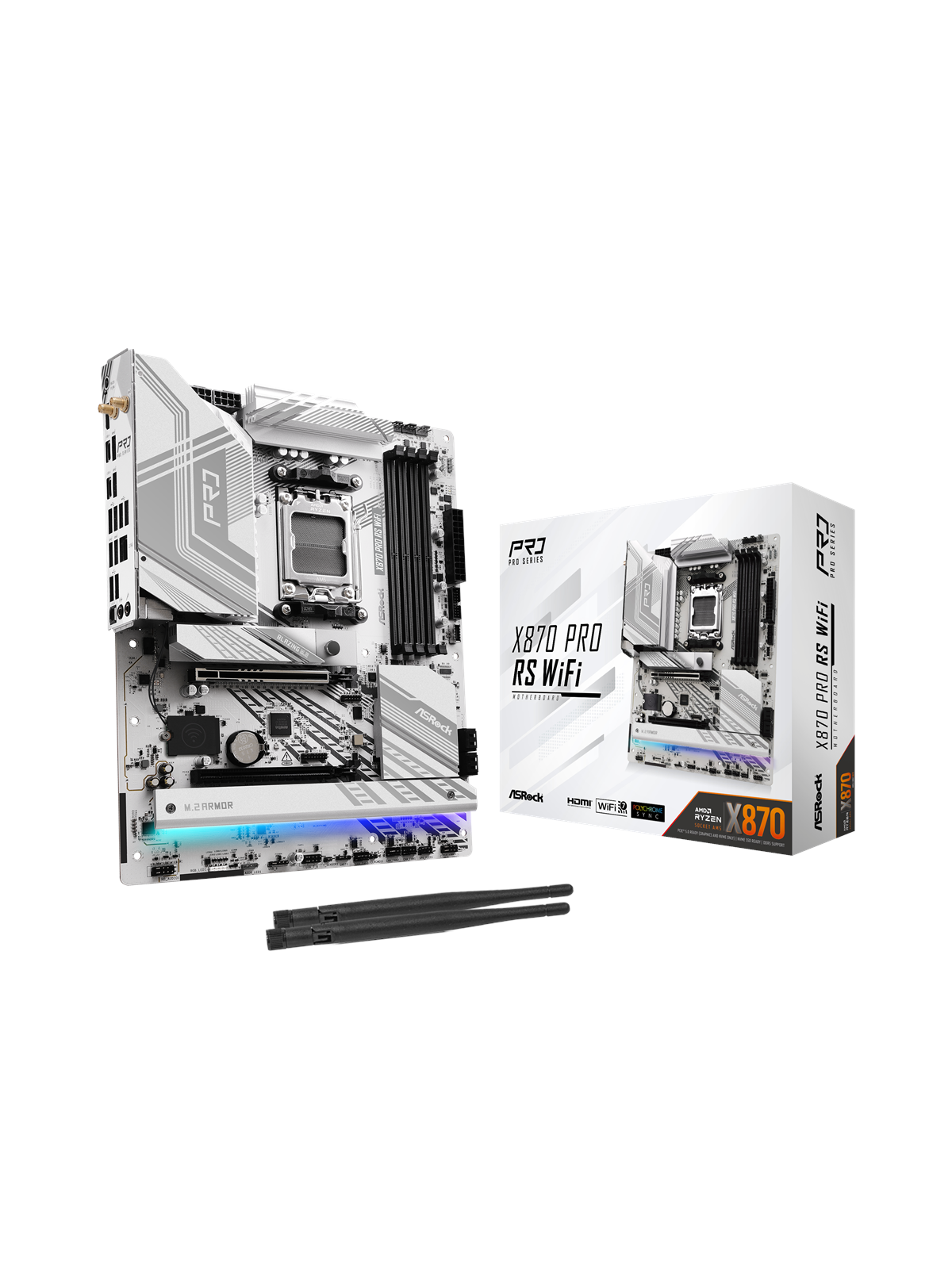 ASRock X870 PRO RS WIFI Mainboard - AMD X870 - AMD AM5 - DDR5 RAM - ATX
