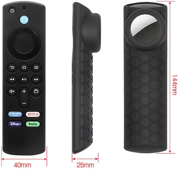 INF Remote Schutzhülle für Fire TV Stick 2024ALEXA 3. Gen Airtag Schwarz