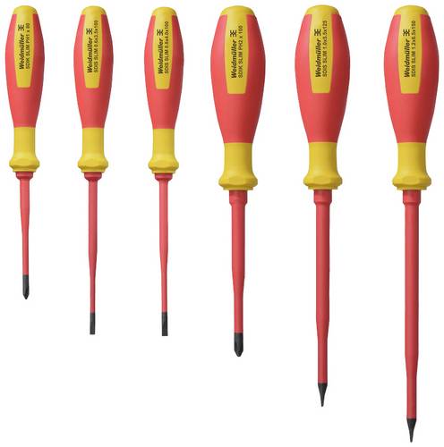 Weidmüller SDI SET SLIM S3.5-6.5/PH1/2 VDE Schraubendreher-Set Schlitz, Kreuzschlitz Phillips