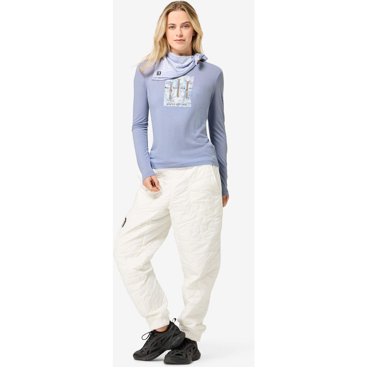 Super.Natural W Triple Ski LS forget me not blue/various (15J) M SNWP0410715JM