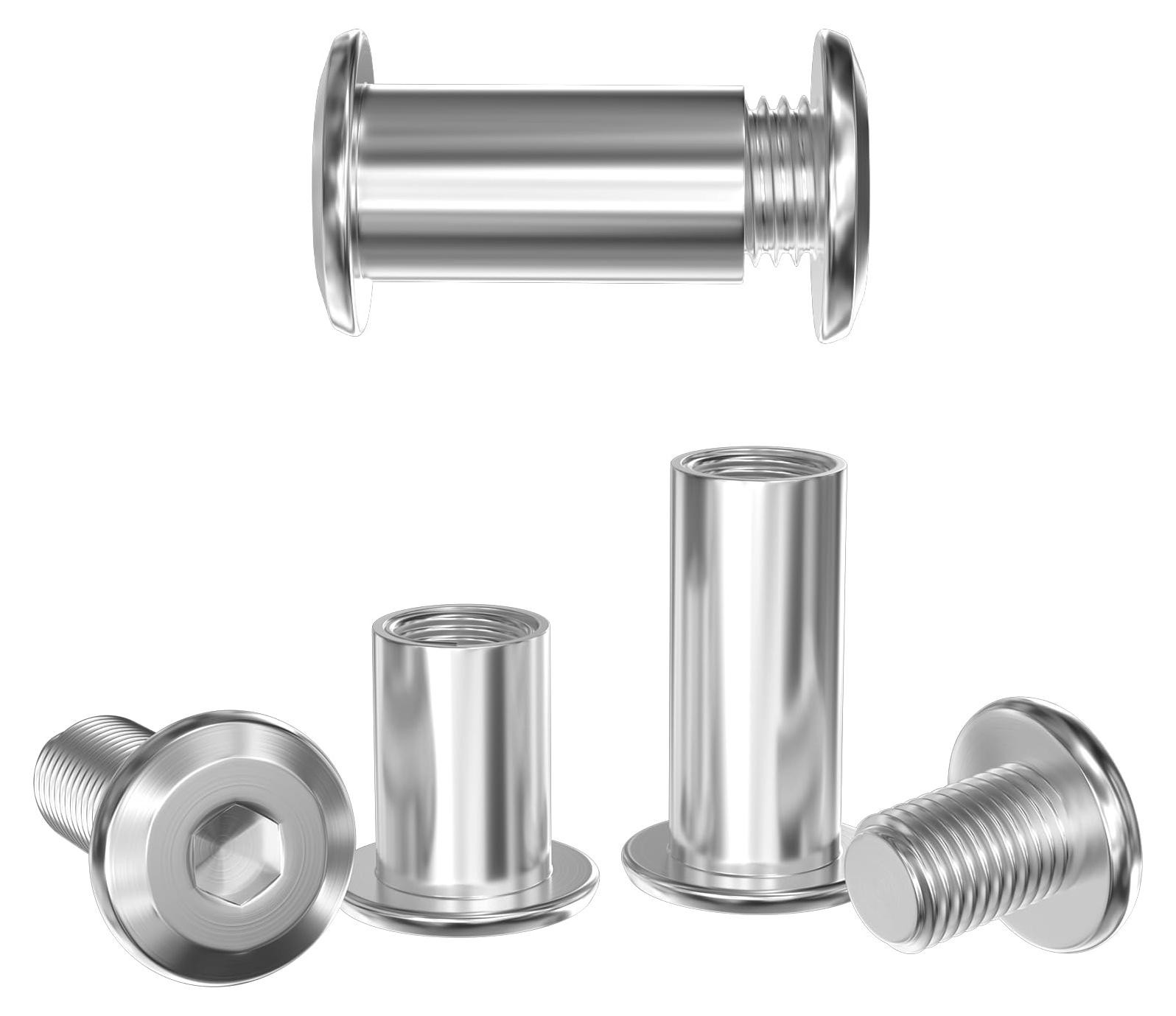 Solidchoice Set van 10 M6×10mm Verbindingselementen voor Meubels
