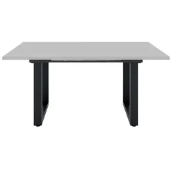 Mäusbacher Esstisch mit Auszug Vitrum 160/210 x 90 cm Glas Kreidegrau