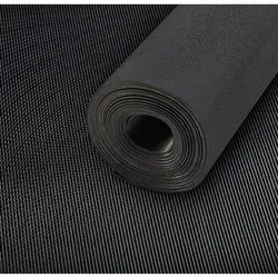 Feinriefenmatte CLASSIC  SBR, schwarz, 3mm, 1200mm, 10m