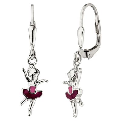 Paar Ohrhänger JOBO "Ballerina", silber (silber 925), Ohrringe, Damen, Silber 925 (Sterlingsilber), 925 Silber