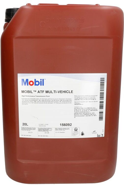 Getriebeöl MOBIL 156092 ATF Multi Vehicle DEXRON VI 20L