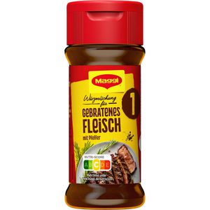Maggi Gewürzmischung Nr. 1 gebratenes Fleisch, für Fleischgerichte, im Streuer, 78 g