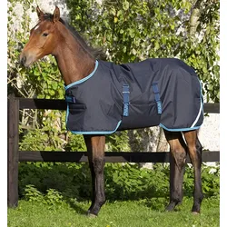 Horseware Amigo Foal Rug Turnout Turnout Decke 50g Navy/Navy & Silber Fohlendecke, Größe: 5'0