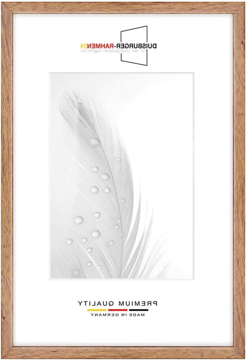Houten Fotolijst Smal Vierkant Rustiek Eiken - 25 x 25 cm