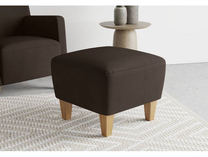 Polsterhocker SIT & MORE Bosse , braun (dunkelbraun), B:56cm H:46cm, Hocker, Polsterhocker