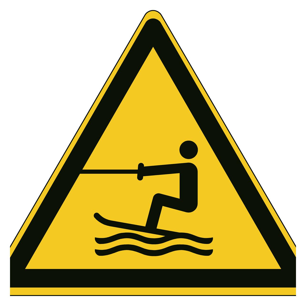 Brady ISO-Sicherheitsschild - Warnung vor Wasseraktivität durch Ziehen (W/W045/NT/PE-TRI100-3)