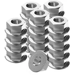 Flanschmutter mit Sperrverzahnung DIN6923 A2 V2A Edelstahl 25 Stk. M10