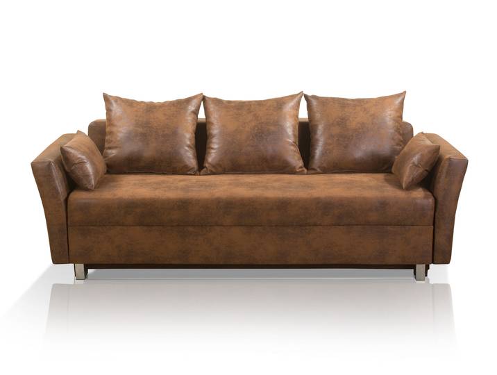 WALLI Schlafsofa inklusive Kissen Bezug Gobi braun