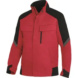 Arbeitsjacke "FRANK" - XL - rot/schwarz