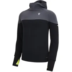 Macron, Herren, Laufjacke, Run Hank 3D (S), Grau, Schwarz, S