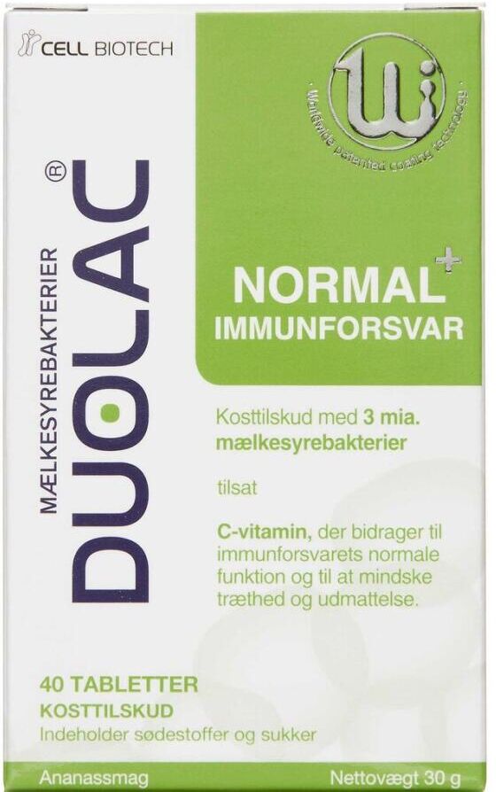 Duolac Normal+ Immunforsvar Kosttilskud 40 stk